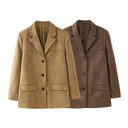 Stylish Suede Blazer Jacket for Women