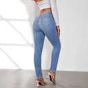 Women's High-Waisted Ripped Skinny Jeans