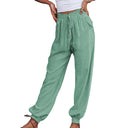 Women’s Relaxed Fit Pants with Elastic Waist and Handy Pockets
