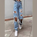 Trendy Distressed Women's Denim Jeans