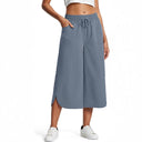 Chic Women's Culottes with Stretch Waist and Handy Pockets