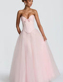 Off-Shoulder A-Line Wedding Dress with Tulle Skirt