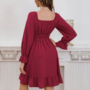 Stylish Women's Ruffle Dress with Flattering Silhouette