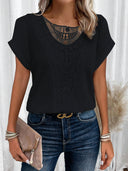 Chic Lace T-Shirt with Fashionable Accents