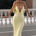 Chic Deep V-Neck Maxi Dress for Women