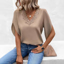 Lace-Trimmed Women's Blouse for Chic Style