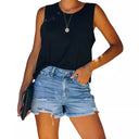 High-Waisted Distressed Denim Shorts for Women