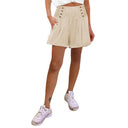 Chic High-Waisted Shorts with Button Accent for Women