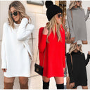 Chic Oversized Turtleneck Dress with Long Sleeves for Women