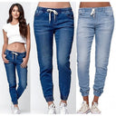 Women’s Stretchy Jogging Jeans with Elastic Waist and Handy Pockets