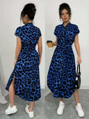Animal Print Maxi Dress for Women