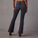 High-Waisted Flared Jeans with Trendy Wash