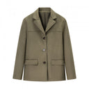 Chic Women's Blazer Jacket with Patch Pockets