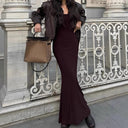 Chic Women's Blazer with Belt & Decorative Lacing
