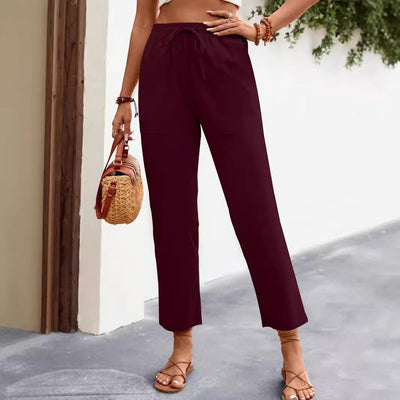 Women's Chino Pants with Elastic Waistband