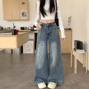 Chic High-Waisted Wide Jeans for Urban Fashion