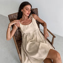 Women's Summer Dress with Adjustable Straps and Elastic Waist