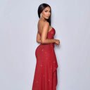 Glamorous Shimmering Cocktail Dress with Side Slit