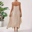 Women's Spaghetti Strap Dress with Asymmetrical Hem