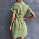 Chic Women's Shirt Dress with Belted Waist