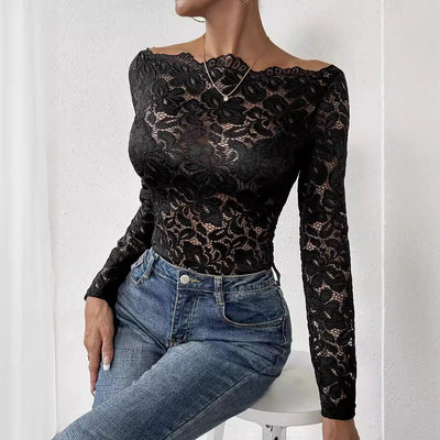 Romantic Long Sleeve Lace Top for Women