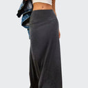 High-Waisted Maxi Skirt in Stretchy Fabric for Women