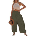 Women's High-Waisted Chino Pants with Side Pockets