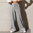 Women's Chic Wide Leg Leisure Pants with Elastic Waist