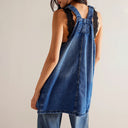 Women's Denim Overall Dress with Adjustable Straps & Stylish Pockets