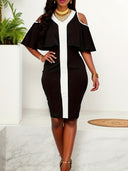 Off-Shoulder Ruffled Cocktail Dress for Women