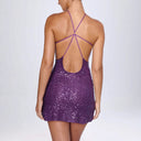 Sequin-Trimmed Women's Mini Dress