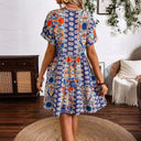 Flattering V-Neck Ruffle Summer Dress for Women