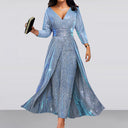 Glittering Maxi Dress with Splendid Split Design
