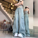 Wide Leg Women's Cargo Pants with Ample Pockets