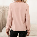 Chic Ruffle-Detail Women's Blouse with Flowing Sleeves