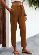 Women's Chino Pants with Elastic Waistband