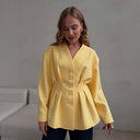 Chic Women's Blazer with Stylish Button Accents