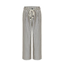 Chic Striped Beach Pants with Braided Waistband