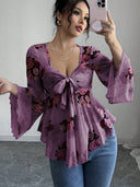 Floral Print Women's Blouse for All Seasons