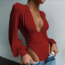 Chic Long Sleeve V-Neck Bodysuit for Women