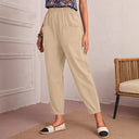 Women's Relaxed Fit Pants with Elastic Waist & Generous Pockets