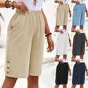 Chic Women's Airy Shorts with Button Accents
