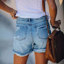 Fashion-Forward High Waist Denim Shorts for Women
