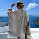 Women's Stylish Beach Blouse with Eye-catching Design