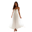 Chic Women's Maxi Dress with Flowing Skirt and Adjustable Straps