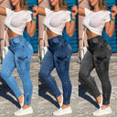 Chic Women's Cargo Jeans with Stylish Side Pockets
