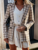 Chic Women's Blazer with Double-Breasted Design and Stylish Accents