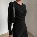Chic Long Sleeve Wrap Dress for Women