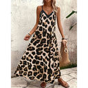 Animal Print Spaghetti Strap Maxi Dress