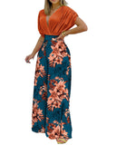 Floral Print Women's Blouse and Wide Leg Pant Set